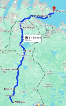 Reitti Pohjois-Suomi